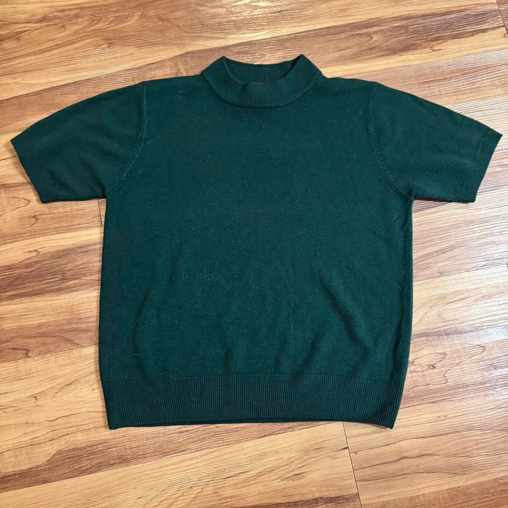 Sag Harbor Forest Green Cardigan Sweater